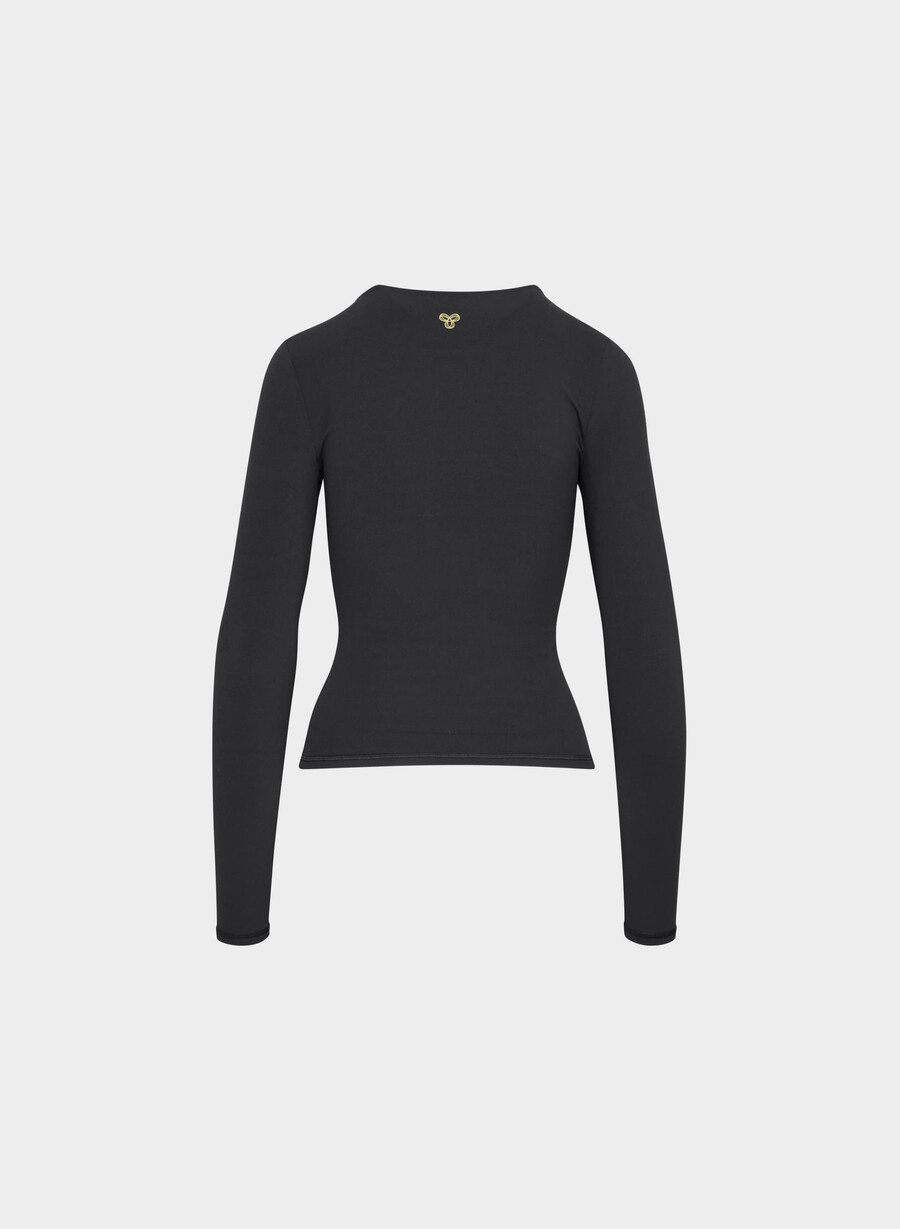 butter new essential langarmshirt schwarz