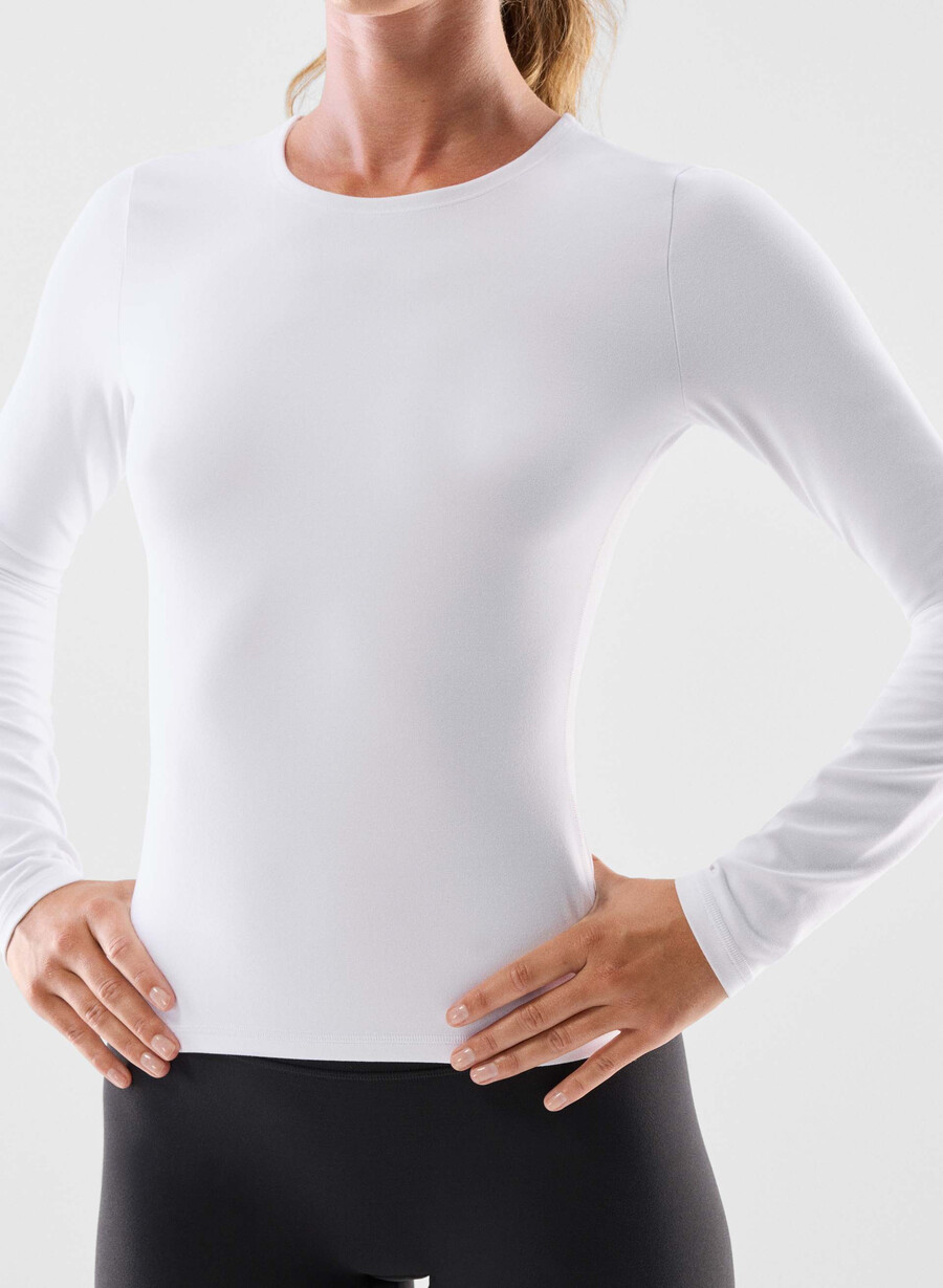 butter new essential langarmshirt strahlend weiß