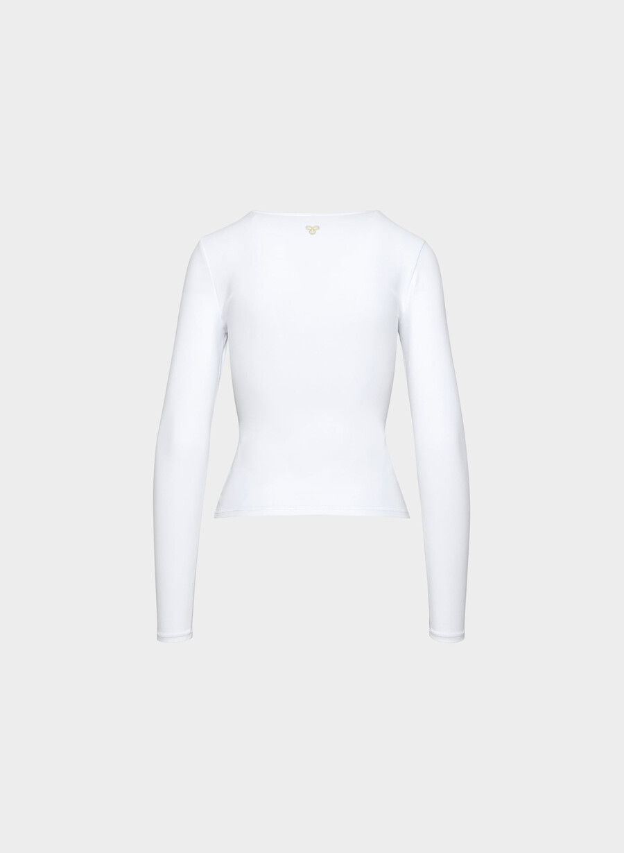 butter new essential langarmshirt strahlend weiß