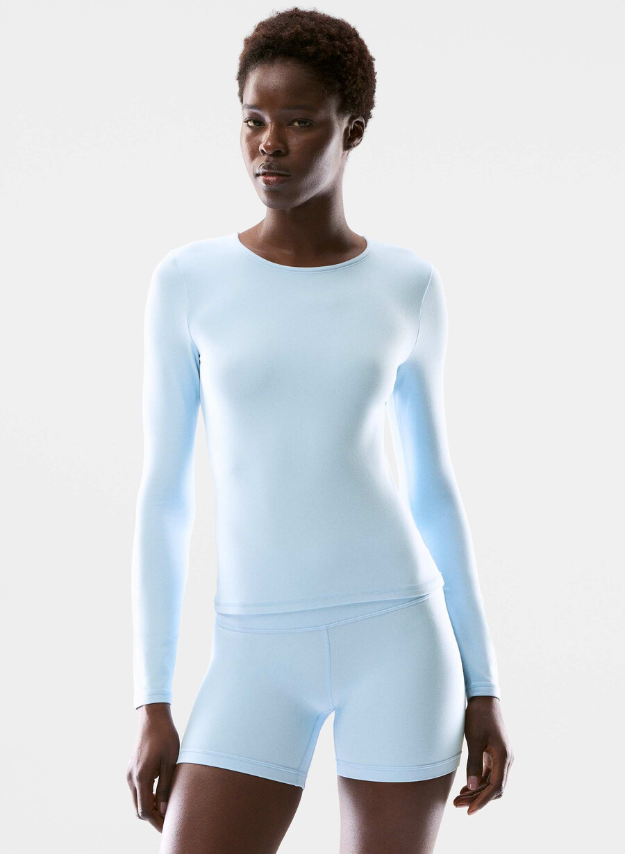 butter new essential langarmshirt villa blau