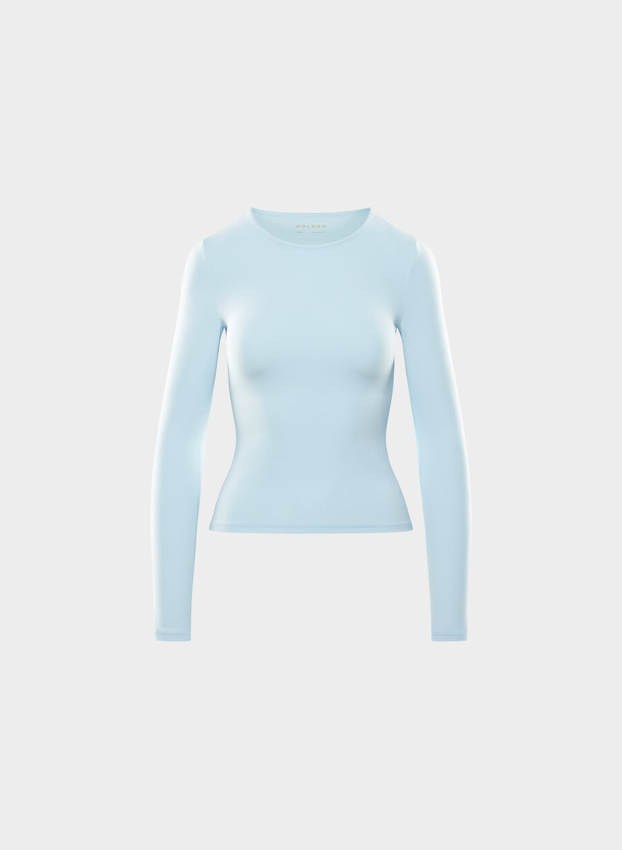 butter new essential langarmshirt villa blau