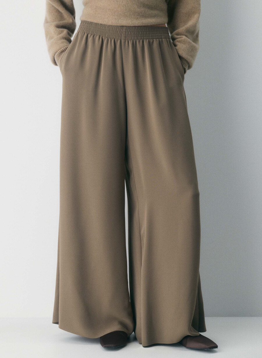 parker palazzo hose - studio drape cola taupe