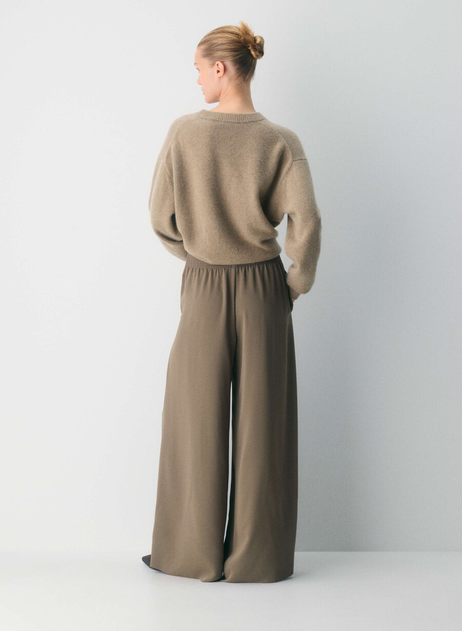 parker palazzo hose - studio drape cola taupe