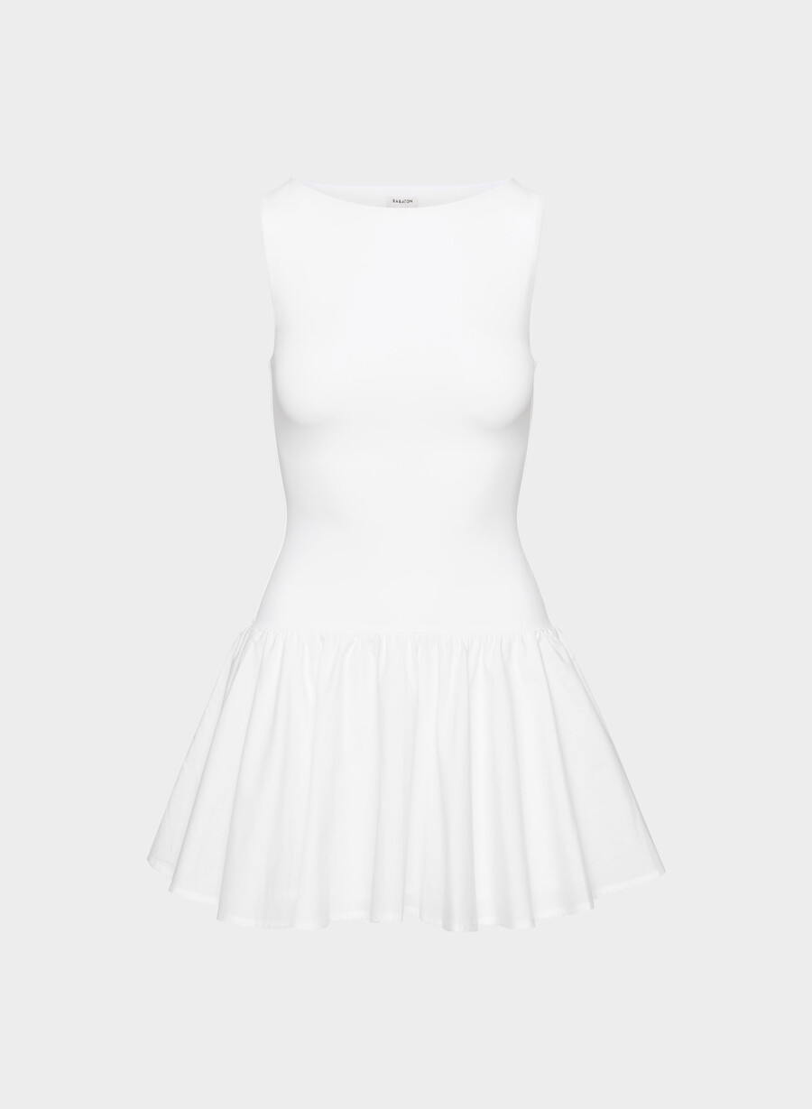 segment popeline-kleid strahlend weiß