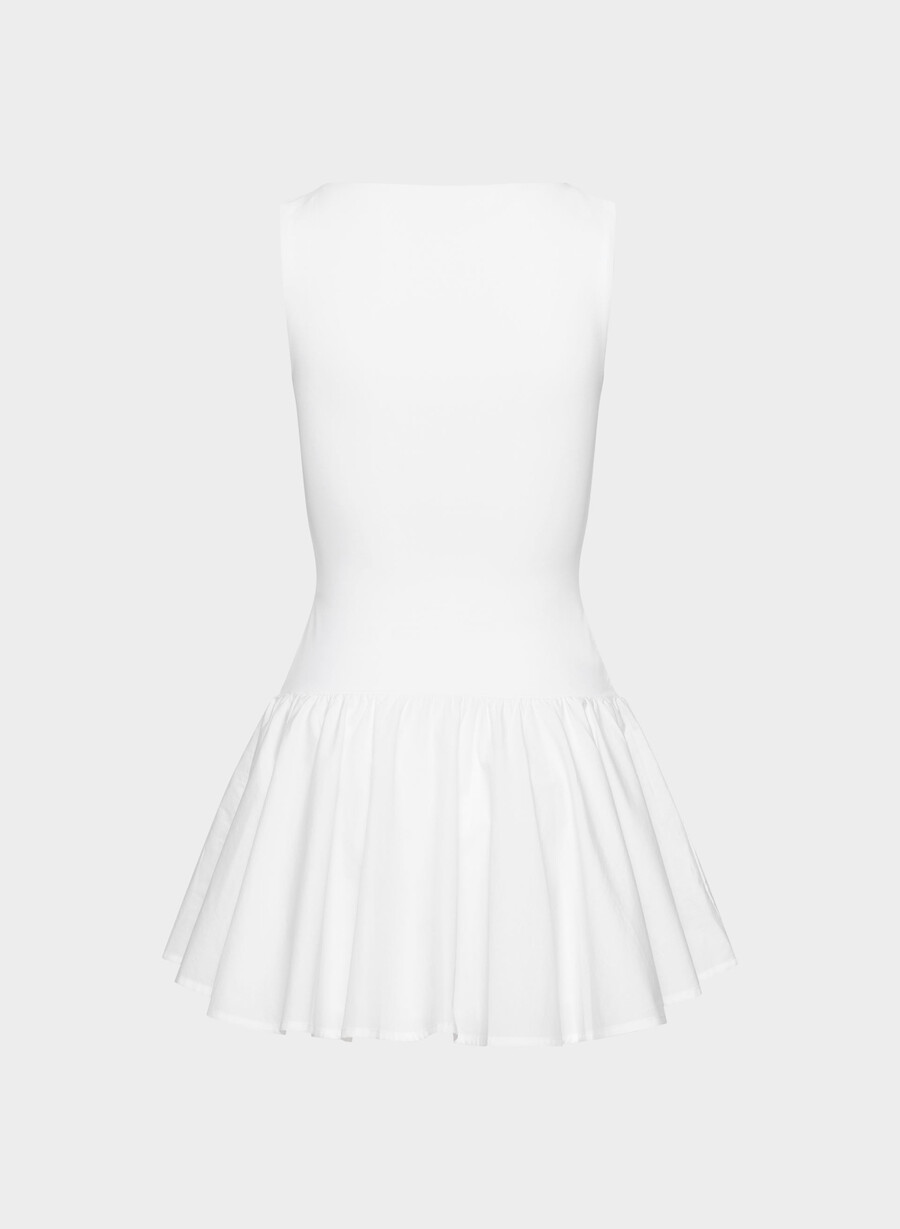 segment popeline-kleid strahlend weiß