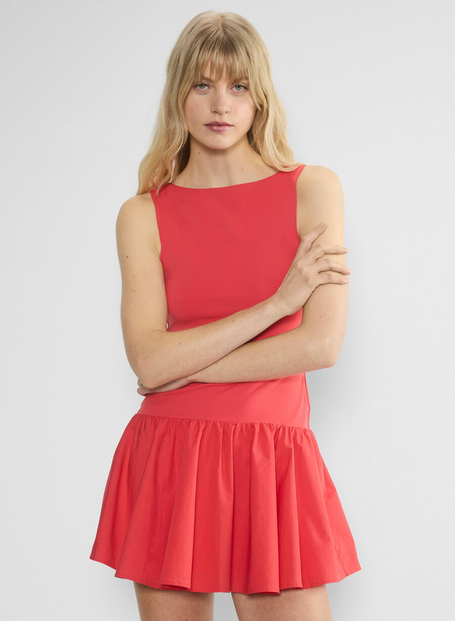 segment popeline kleid skyline bl brt weiss