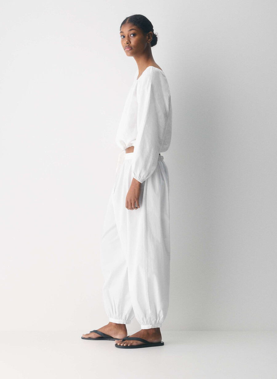 fiore leinenbluse weiss