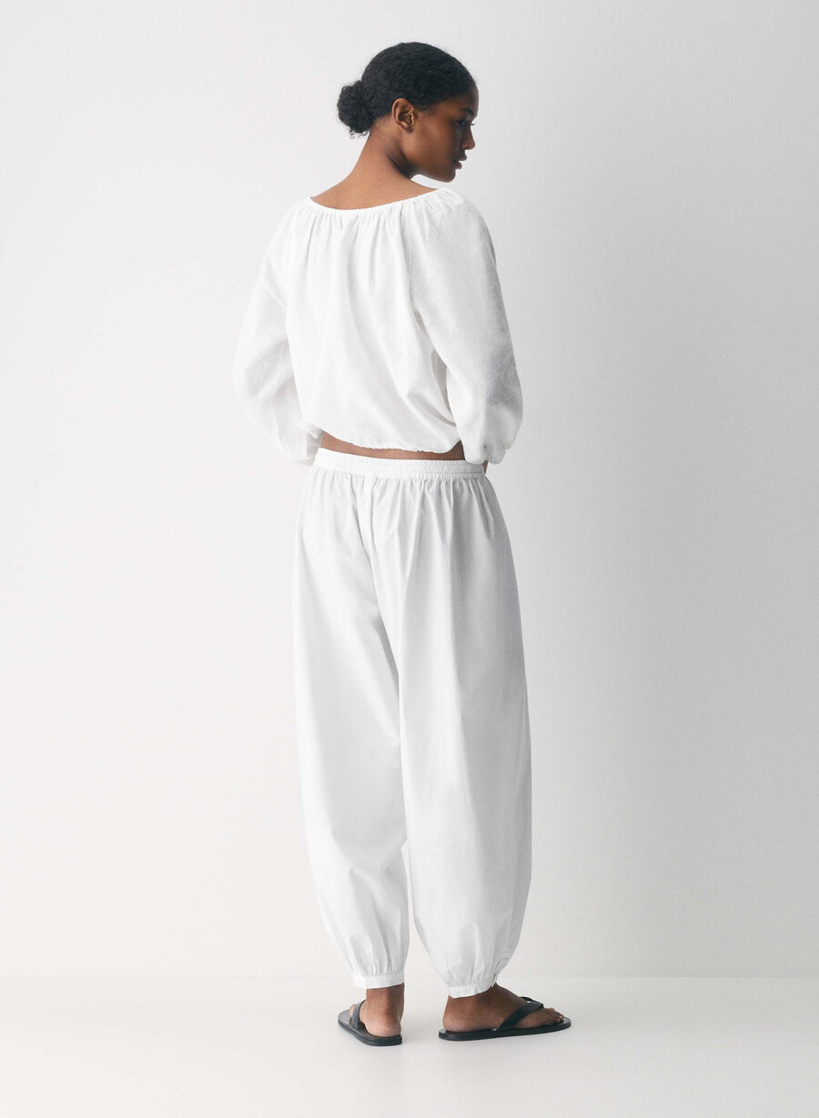 fiore leinenbluse weiss