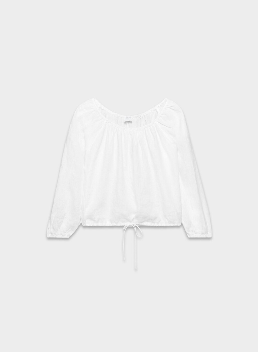 fiore leinenbluse weiss