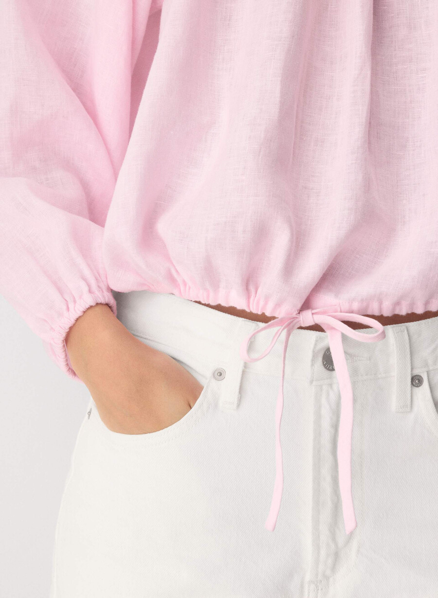 fiore leinenbluse villa pink
