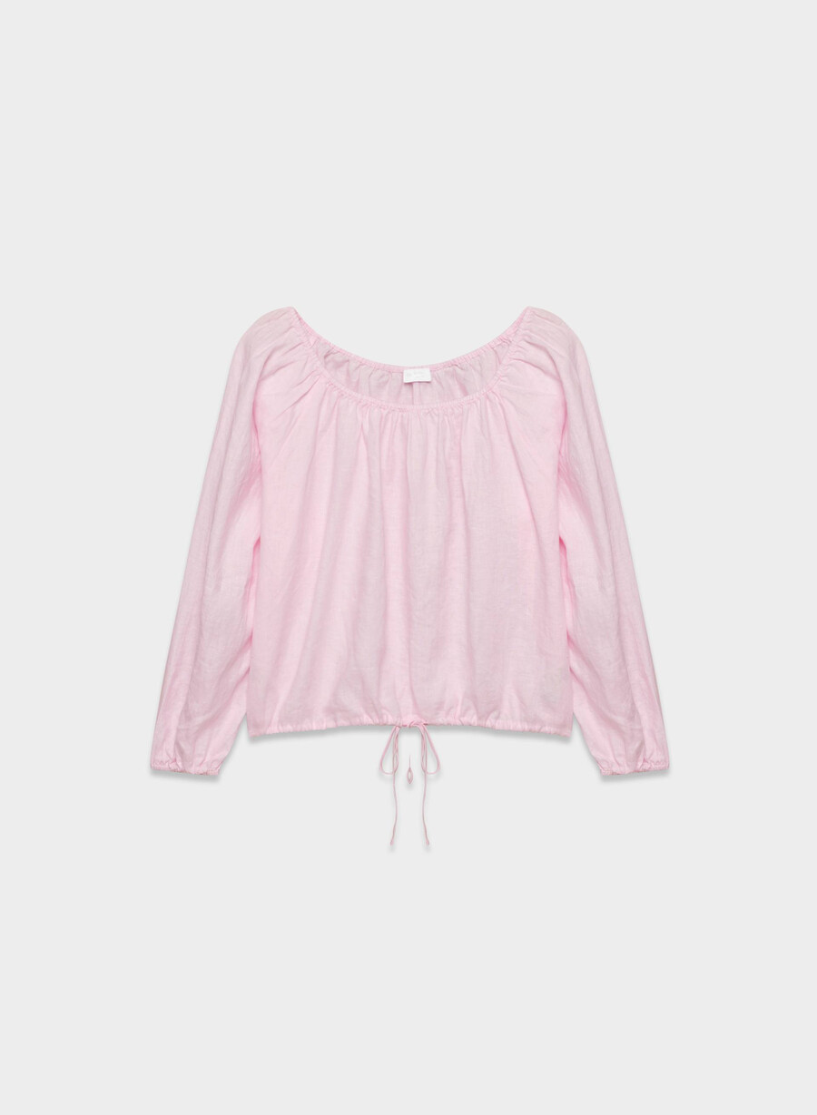 fiore leinenbluse villa pink