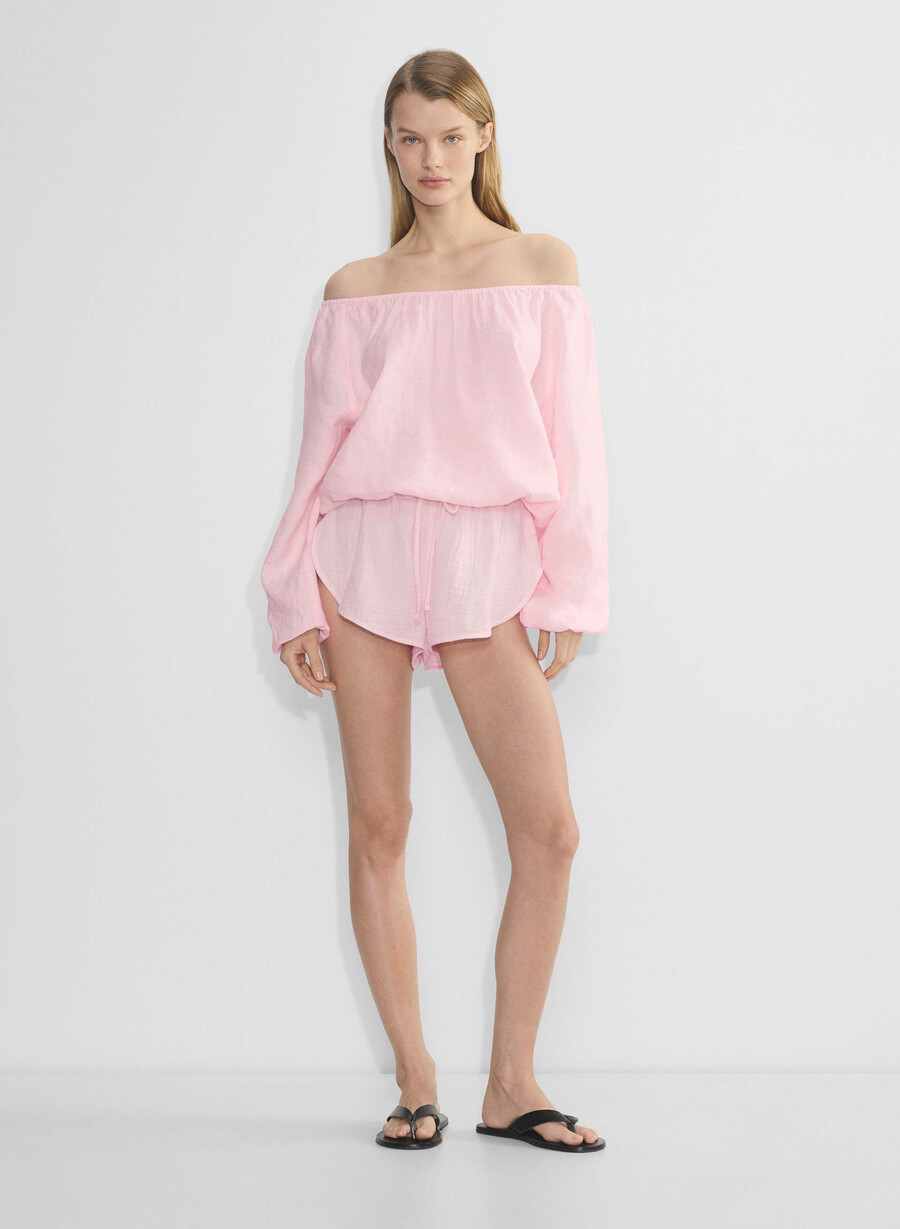 airplush cotton villa short villa pink