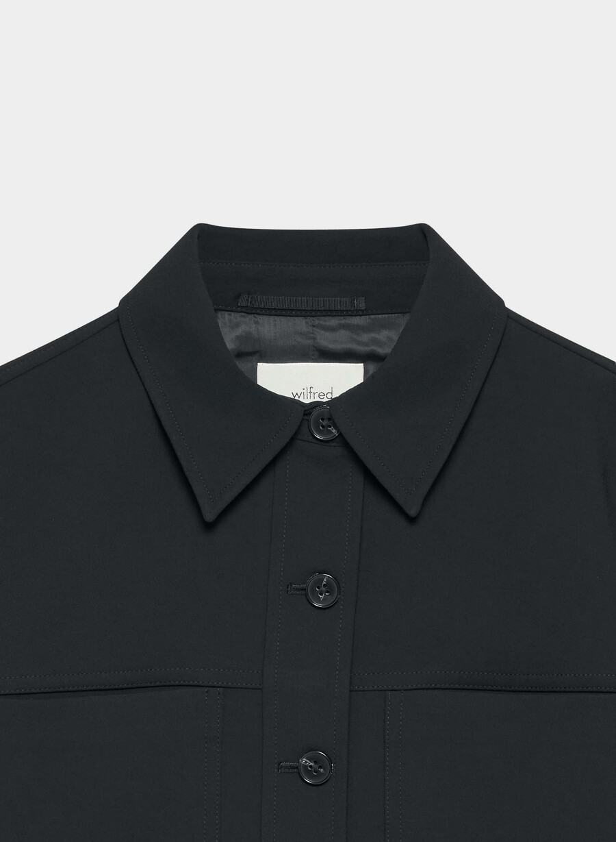 kurze kurze jacke – crepette schwarz