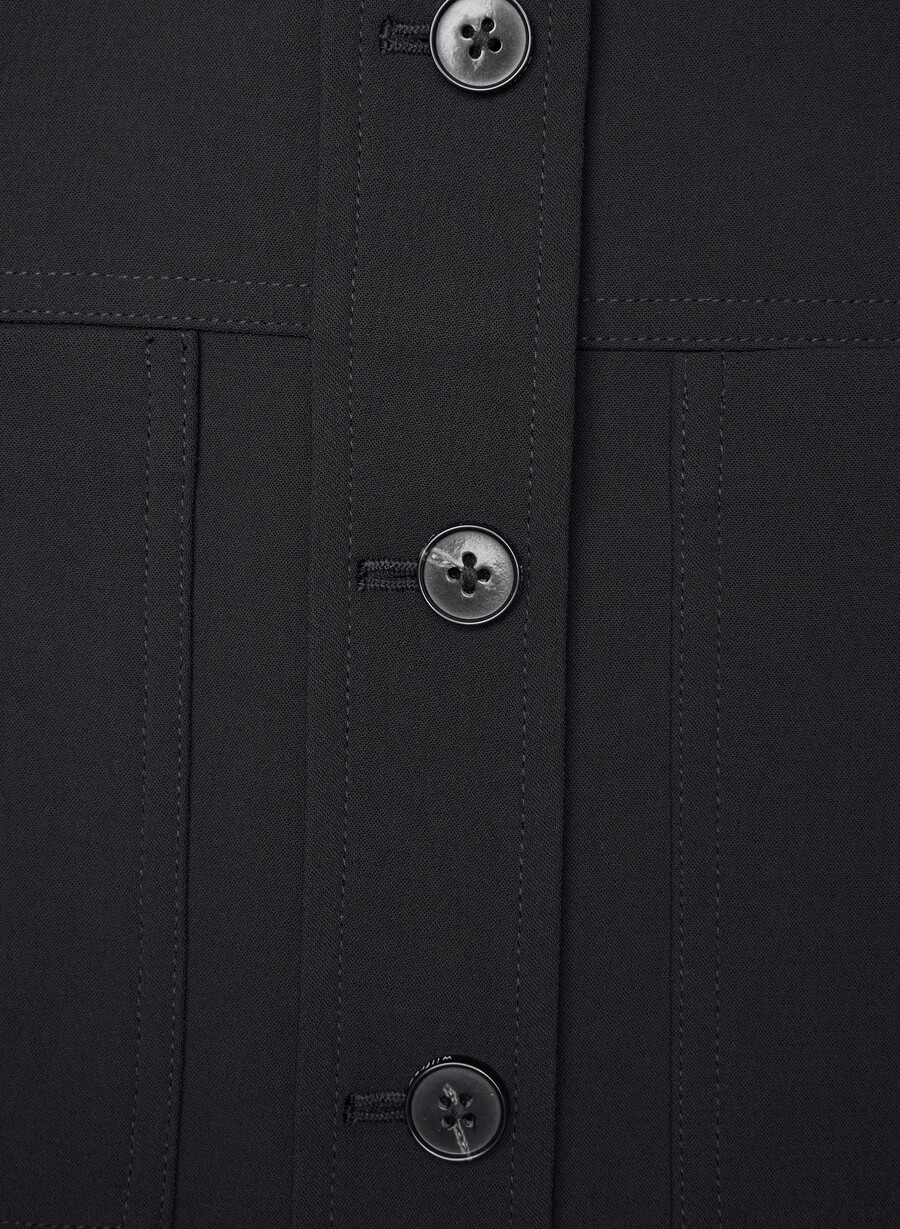kurze kurze jacke – crepette schwarz