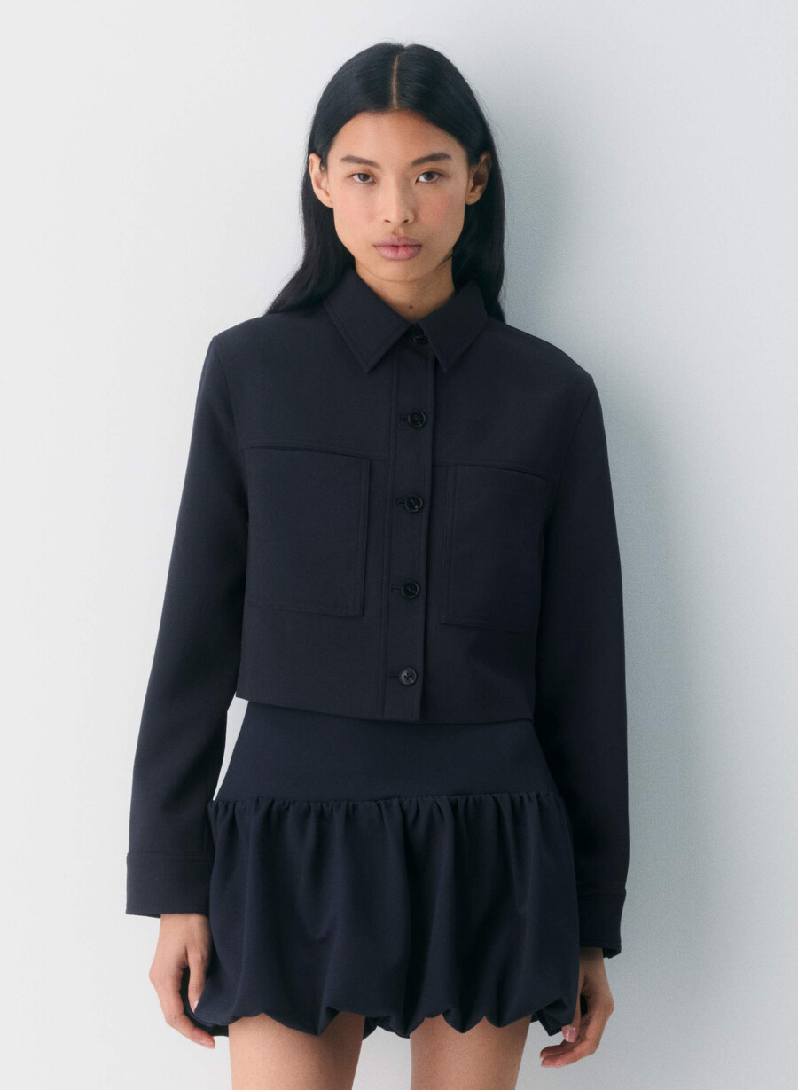 kurze kurze jacke - crepette dunkelblau
