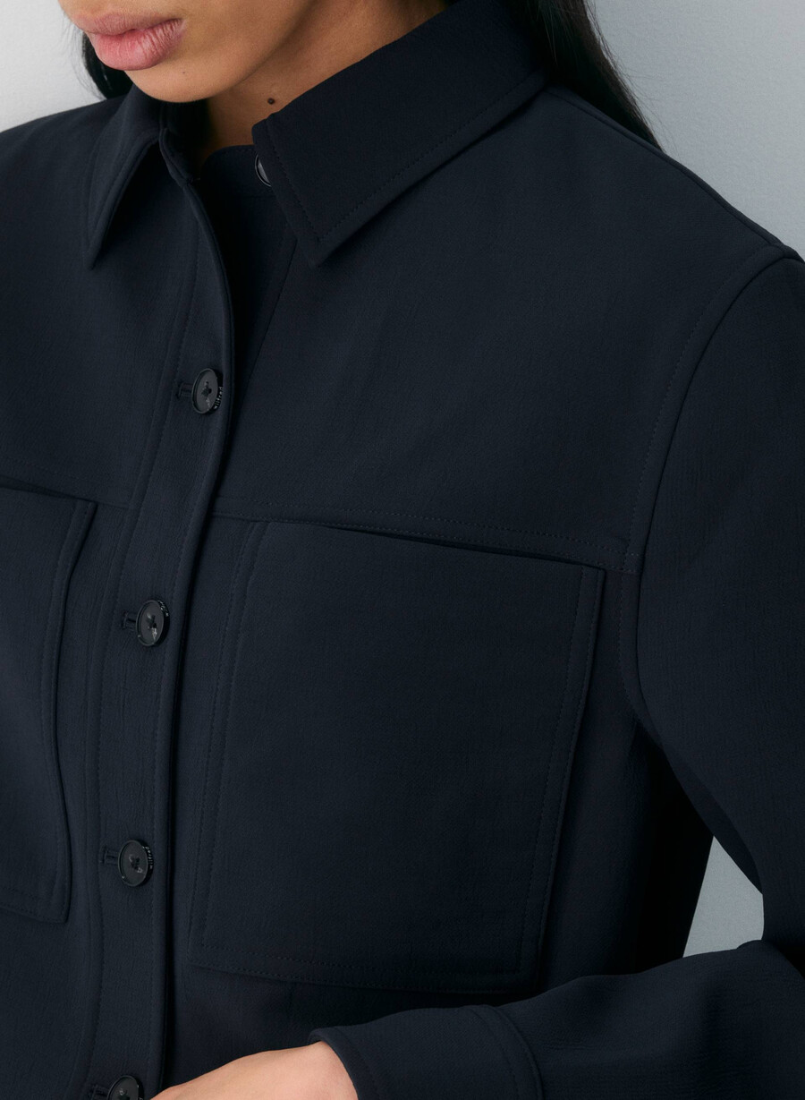 kurze kurze jacke - crepette dunkelblau