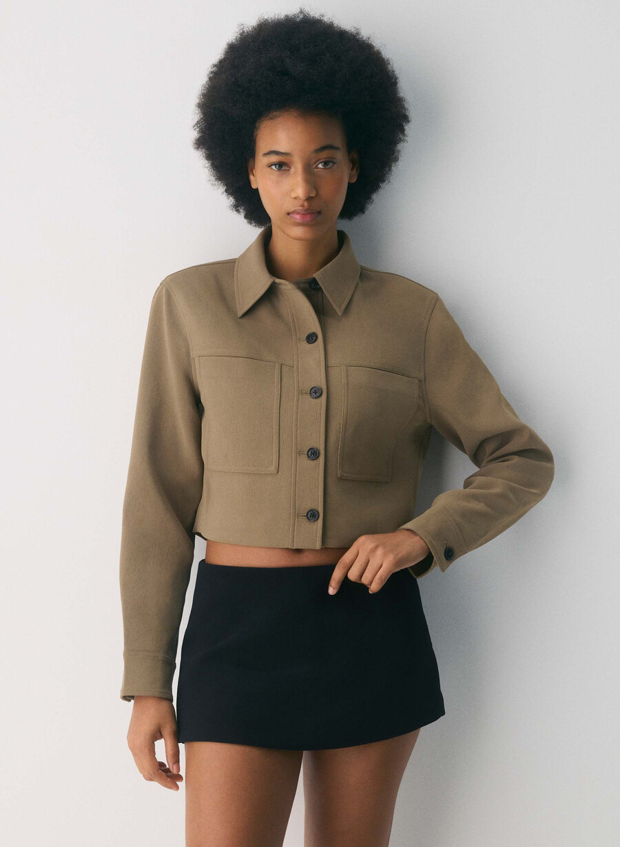 kurze kurze jacke - crepette folio braun