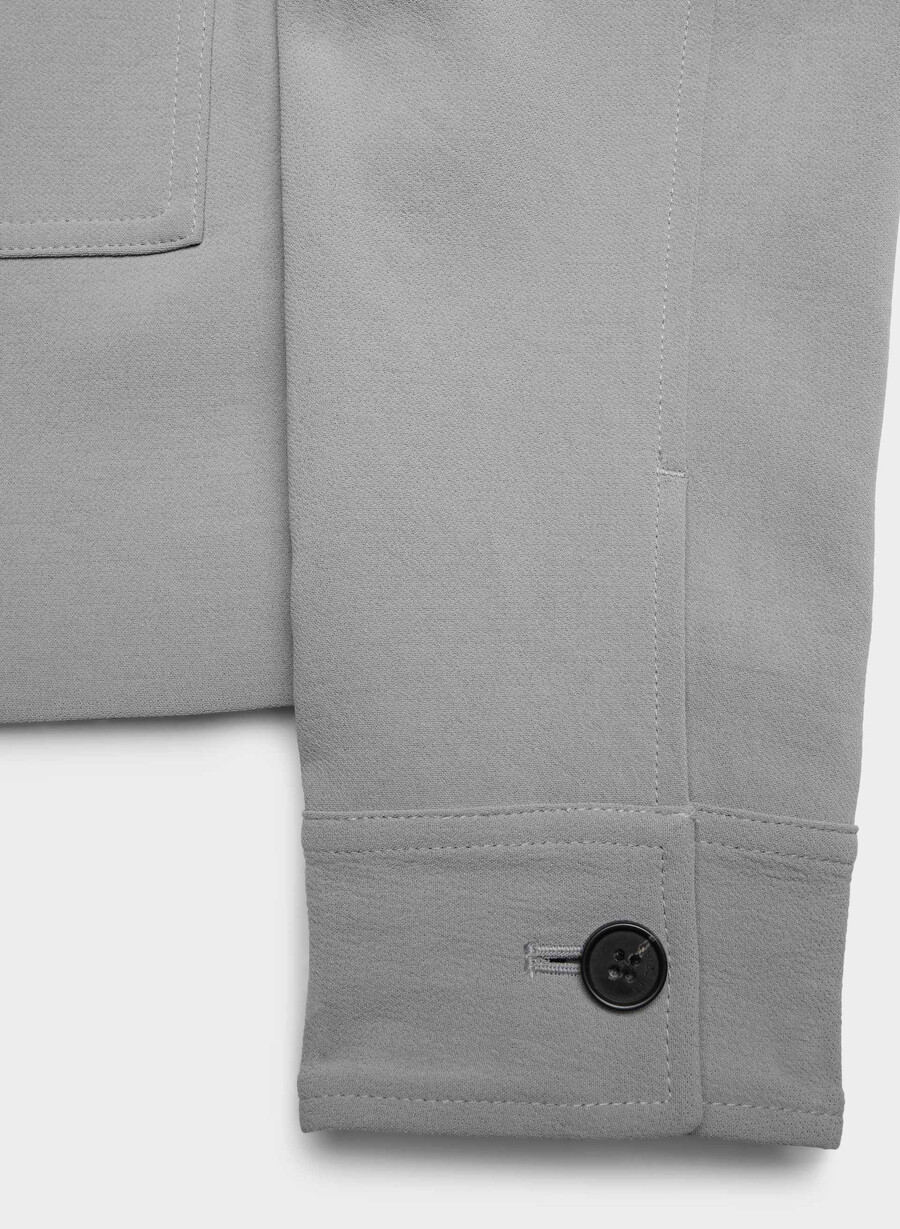 kurze kurze jacke – crepette riverstone grau