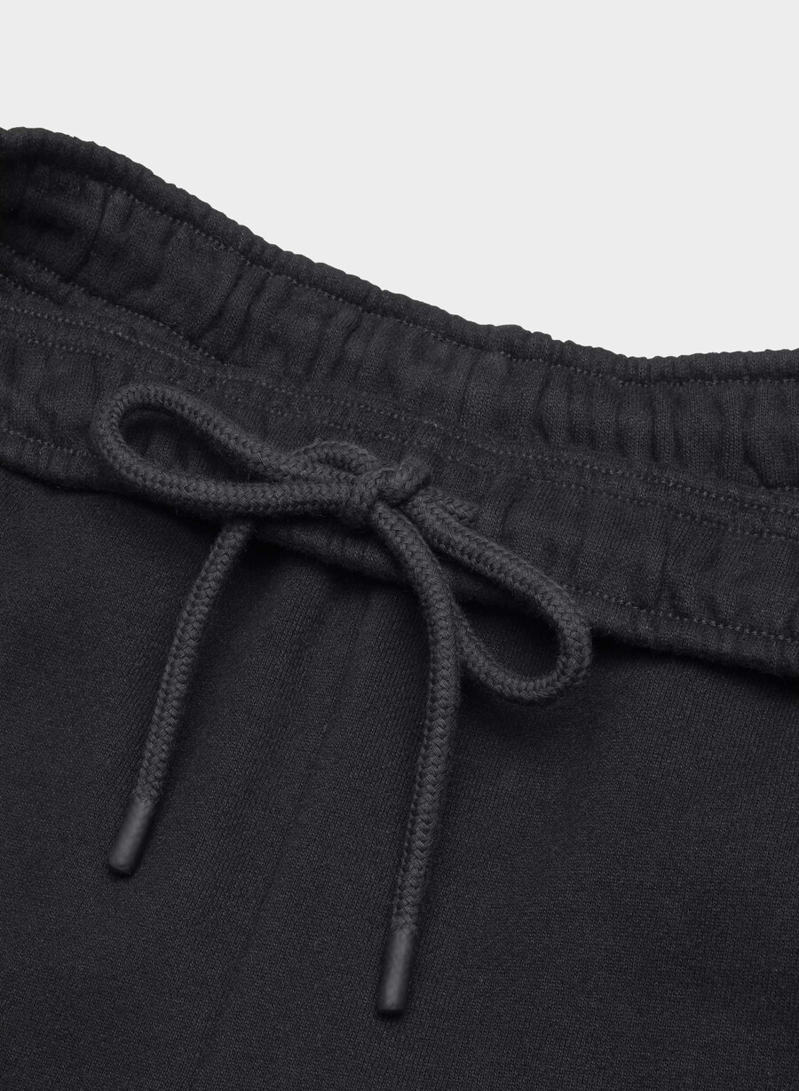 kuschelige fleece-minishorts mit hohem bund schwarz
