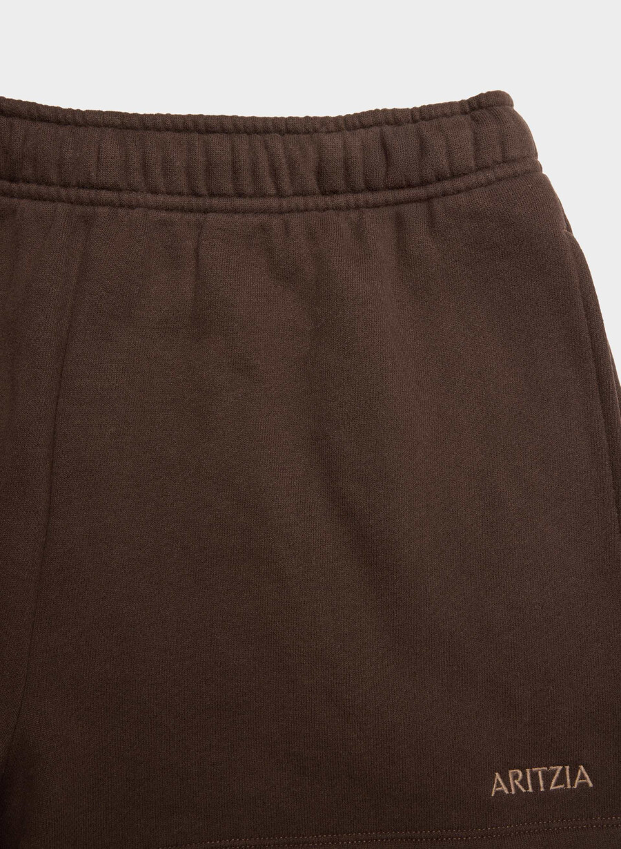 kuschelige fleece-minishorts mit hohem bund sattes mokkabraun