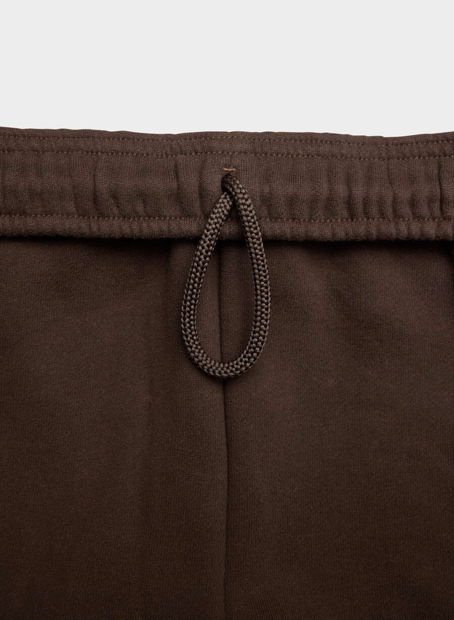 kuschelige fleece-minishorts mit hohem bund sattes mokkabraun