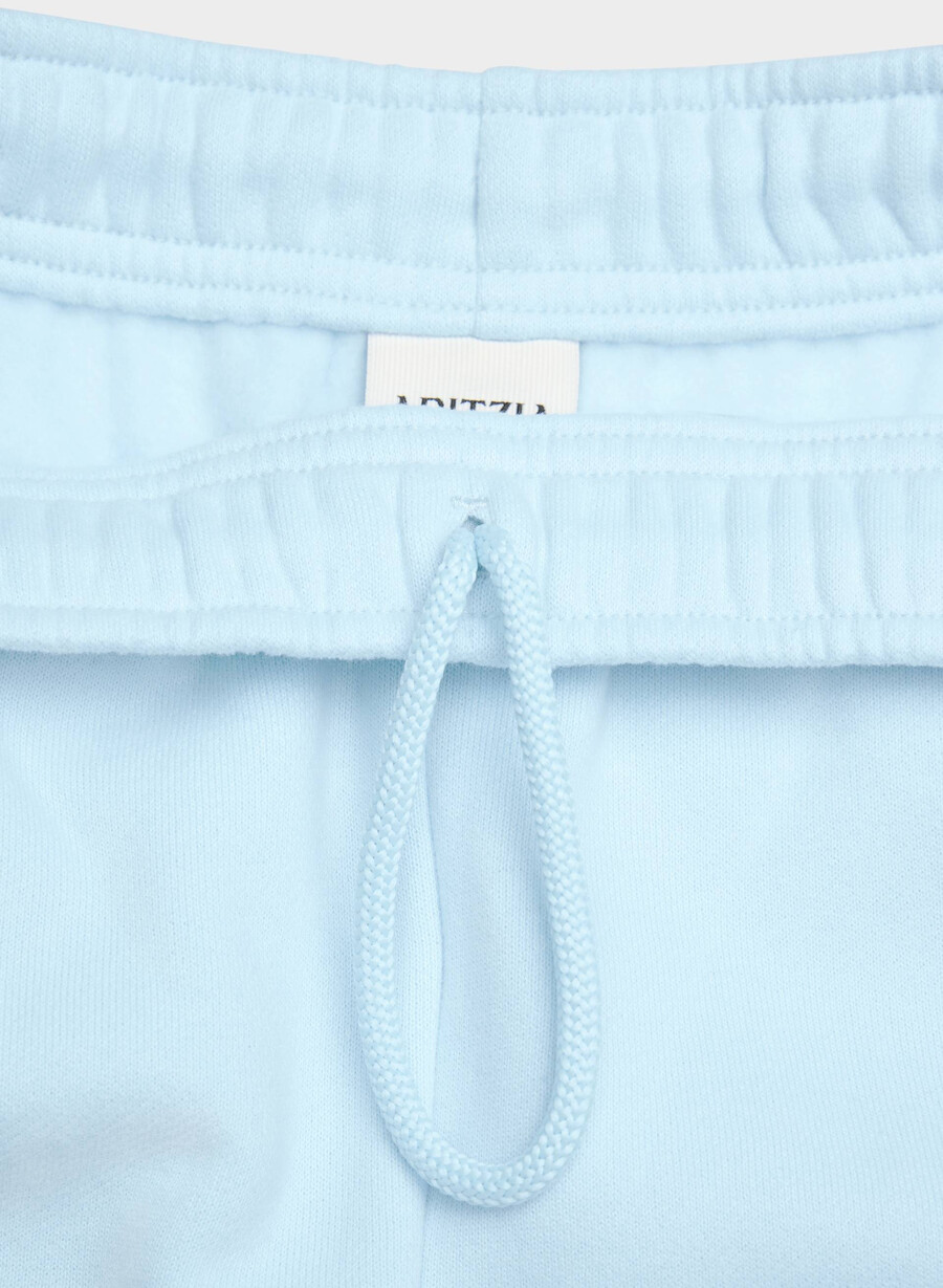 kuschelige fleece-minishorts mit hohem bund in villablau