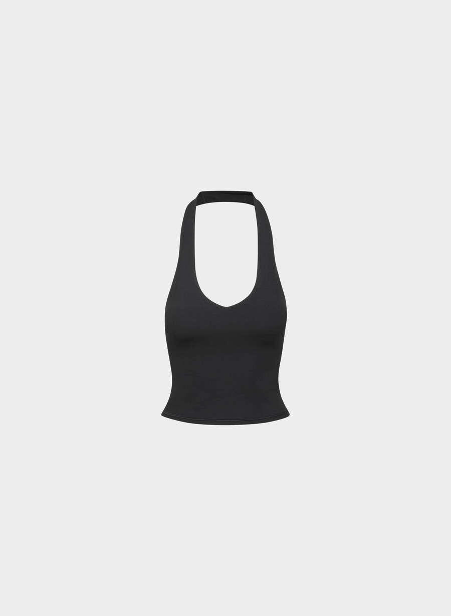 butter prime halter sporttank schwarz