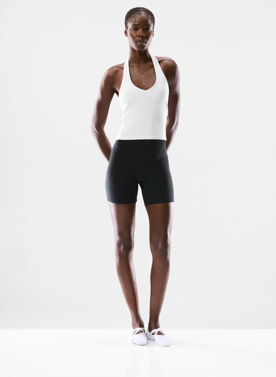 butter prime halter sporttanktop strahlend weiß