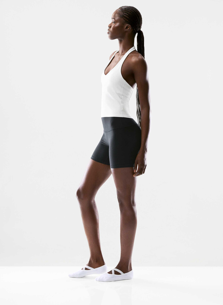butter prime halter sporttanktop strahlend weiß