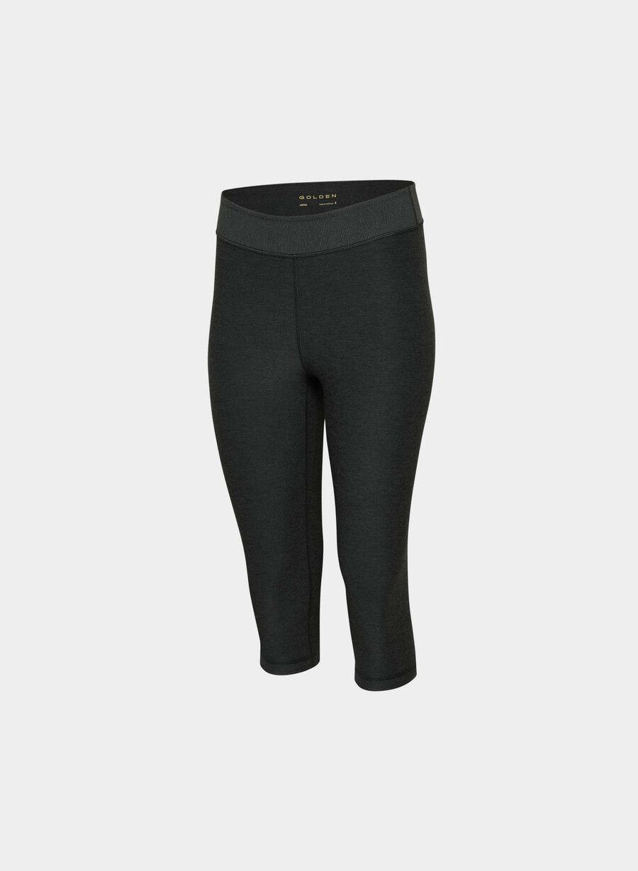 softwhip flawless hi-rise caprihose heather black