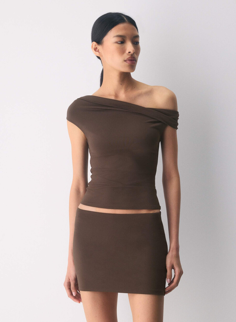 original contour request micro tube skort rich mocha brown