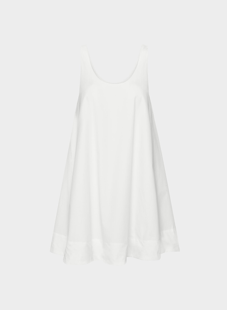 bewusstes popeline-kleid strahlend weiß