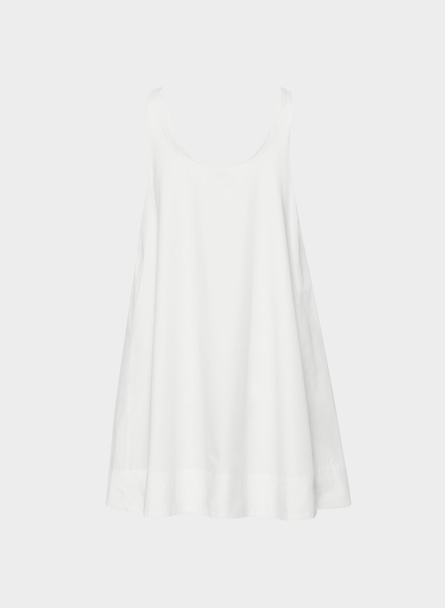 bewusstes popeline-kleid strahlend weiß