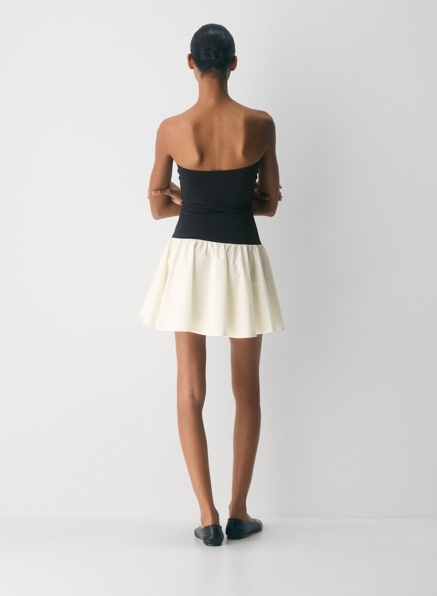 privates popeline-kleid hellbirbirkeschwarz