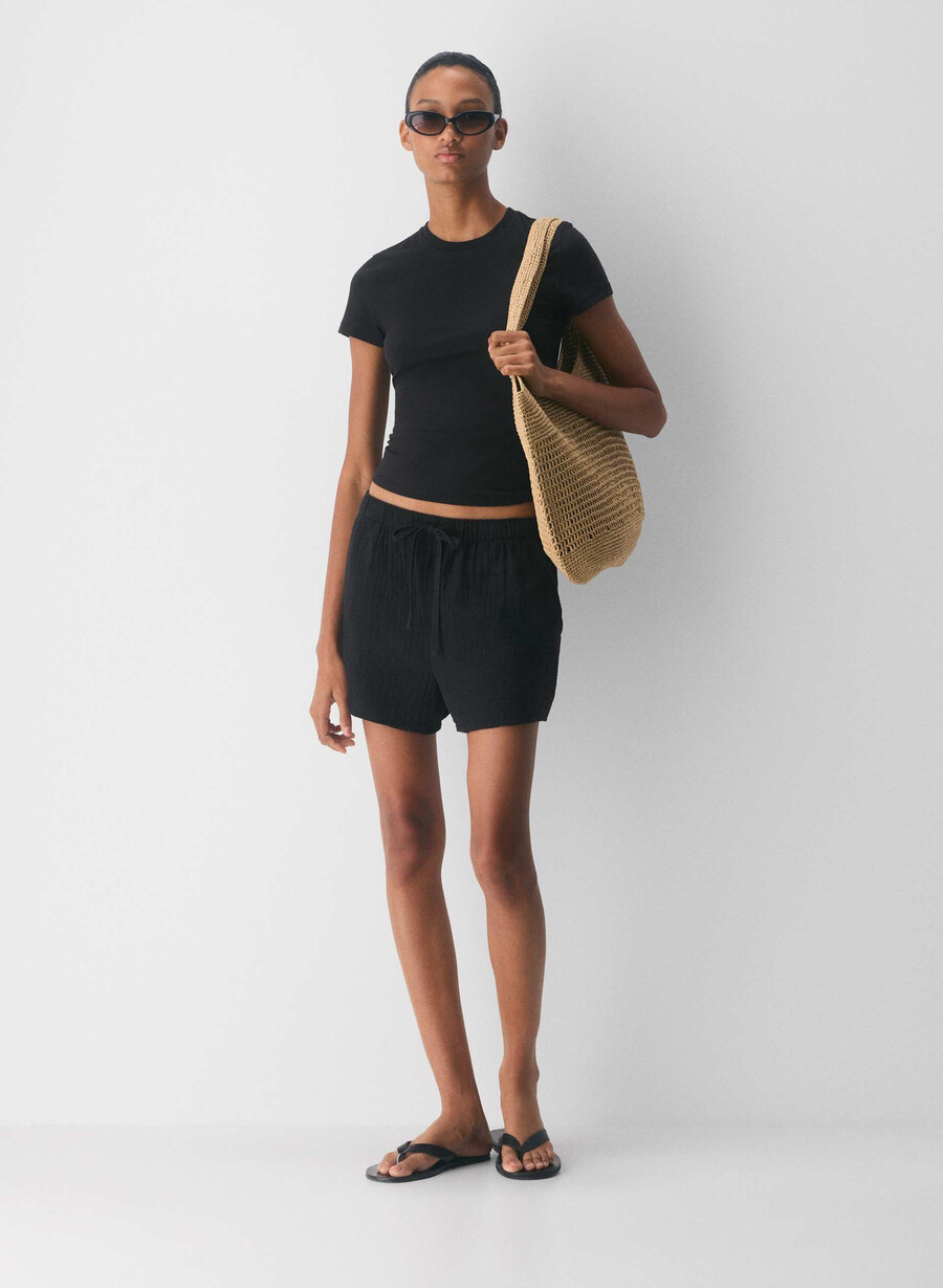 airplush cotton sail short schwarz