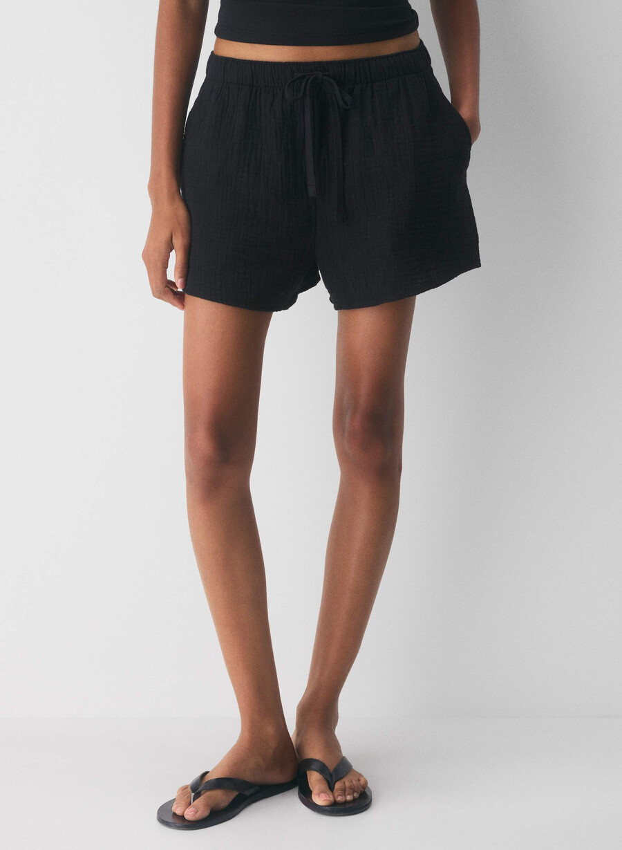 airplush cotton sail short schwarz