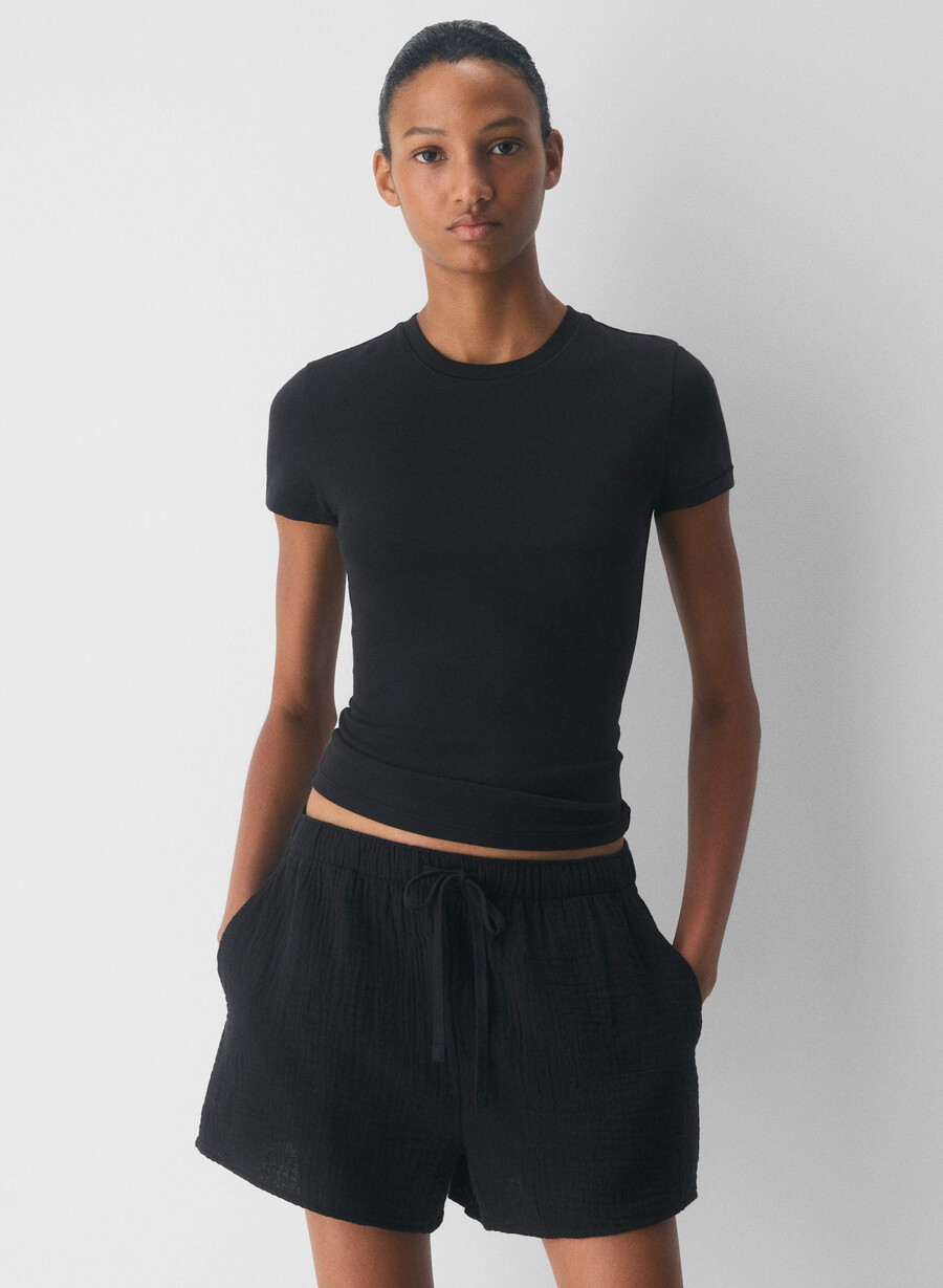 airplush cotton sail short schwarz