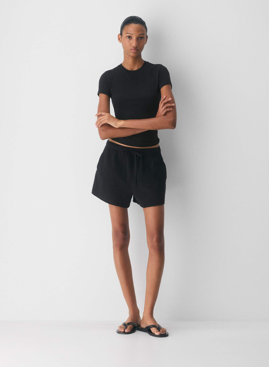 airplush cotton sail short schwarz