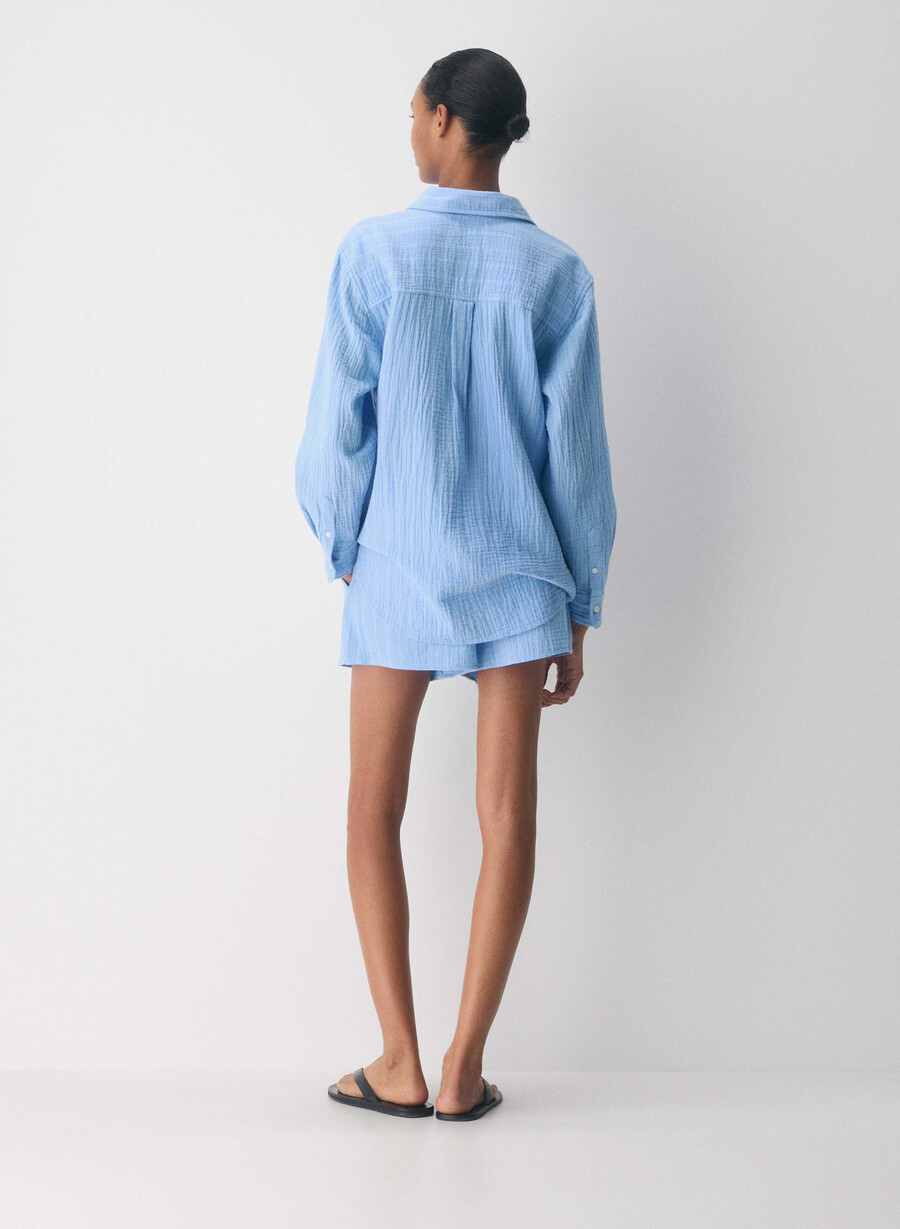 airplush cotton sail short weiss