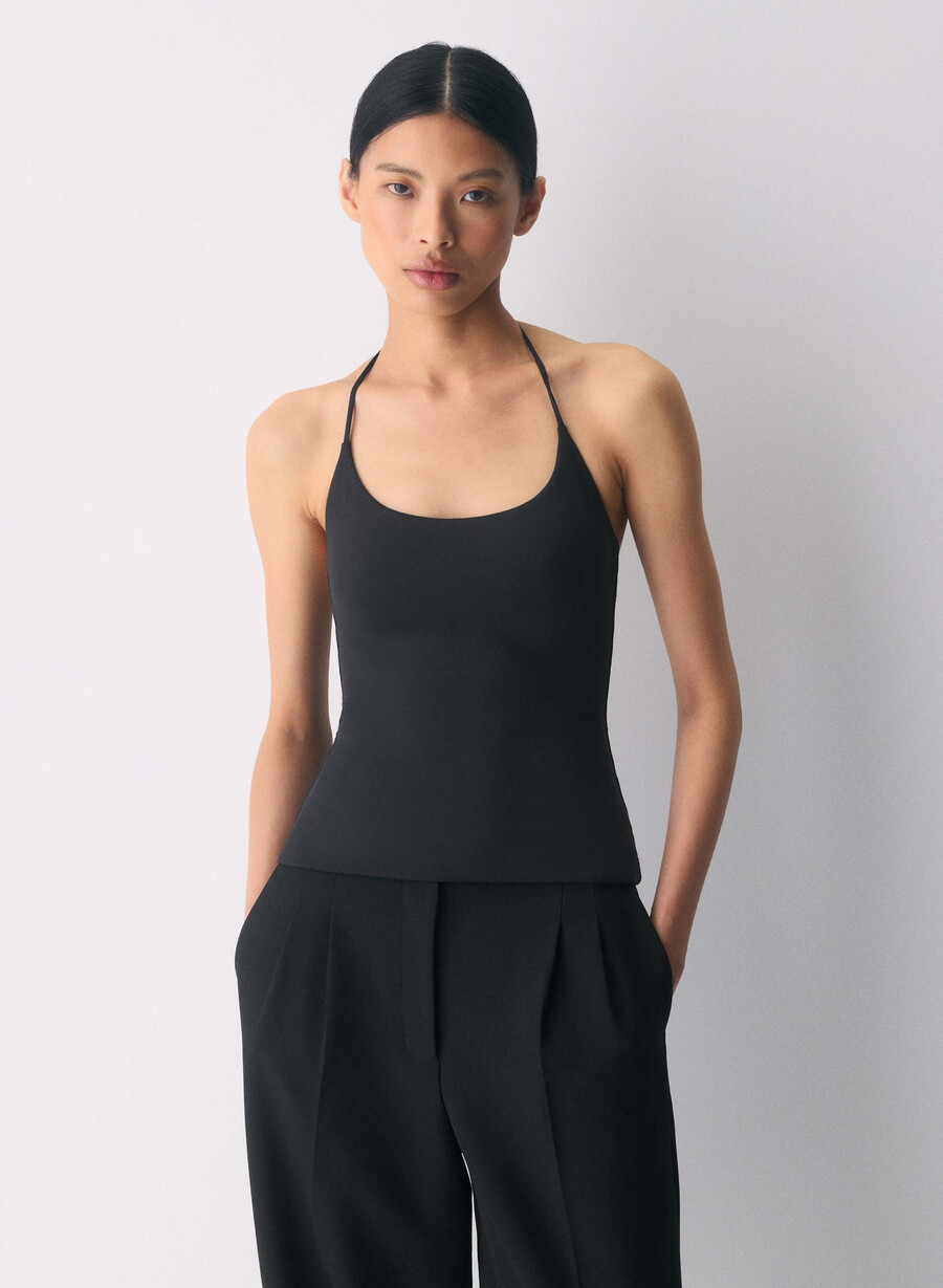 original contour grace neckholder-top schwarz