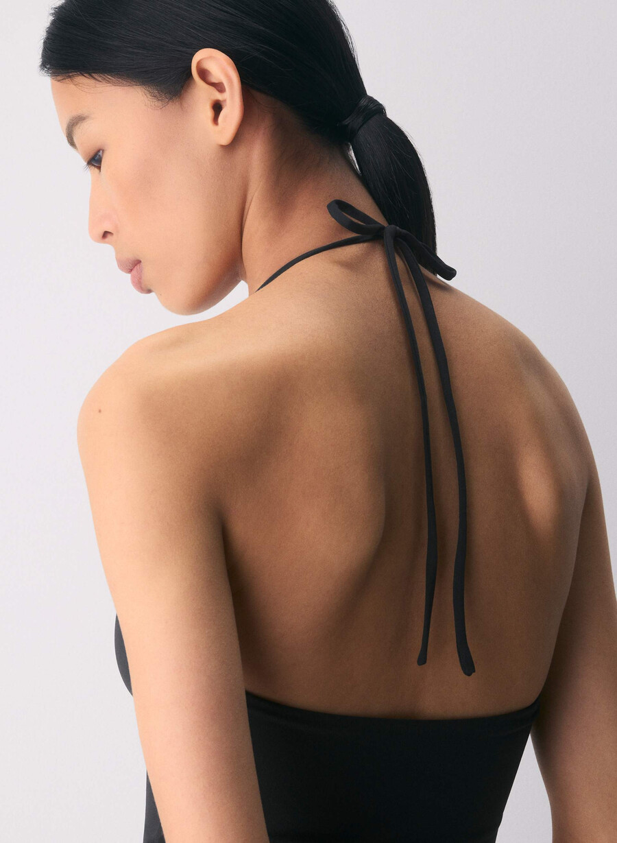 original contour grace neckholder-top schwarz
