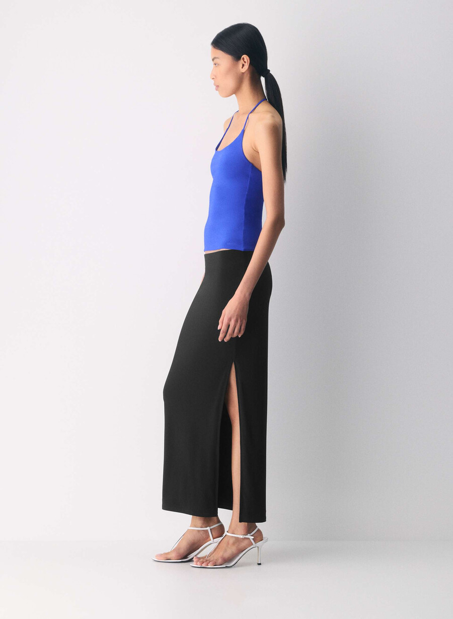 original contour grace neckholder-top in flammenblau
