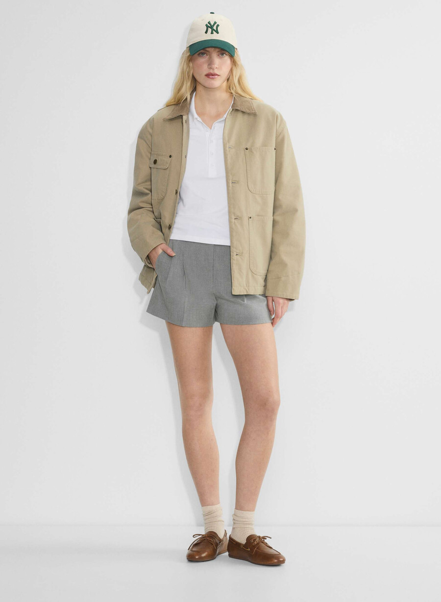 der mühelose mini-short - reessential light heather dark grey