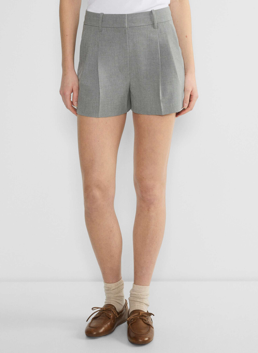 der mühelose mini-short - reessential light heather dark grey