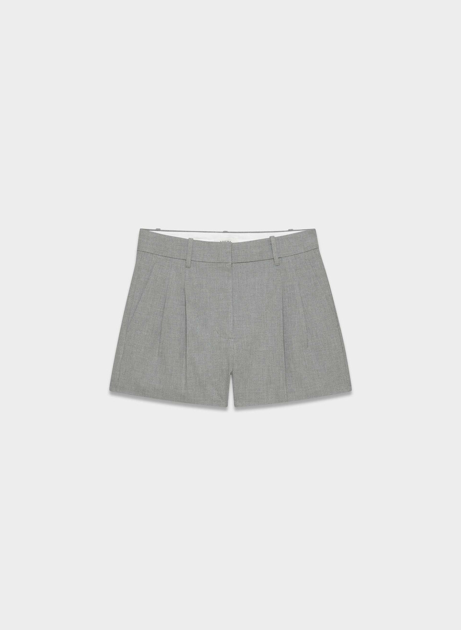 der mühelose mini-short - reessential light heather dark grey