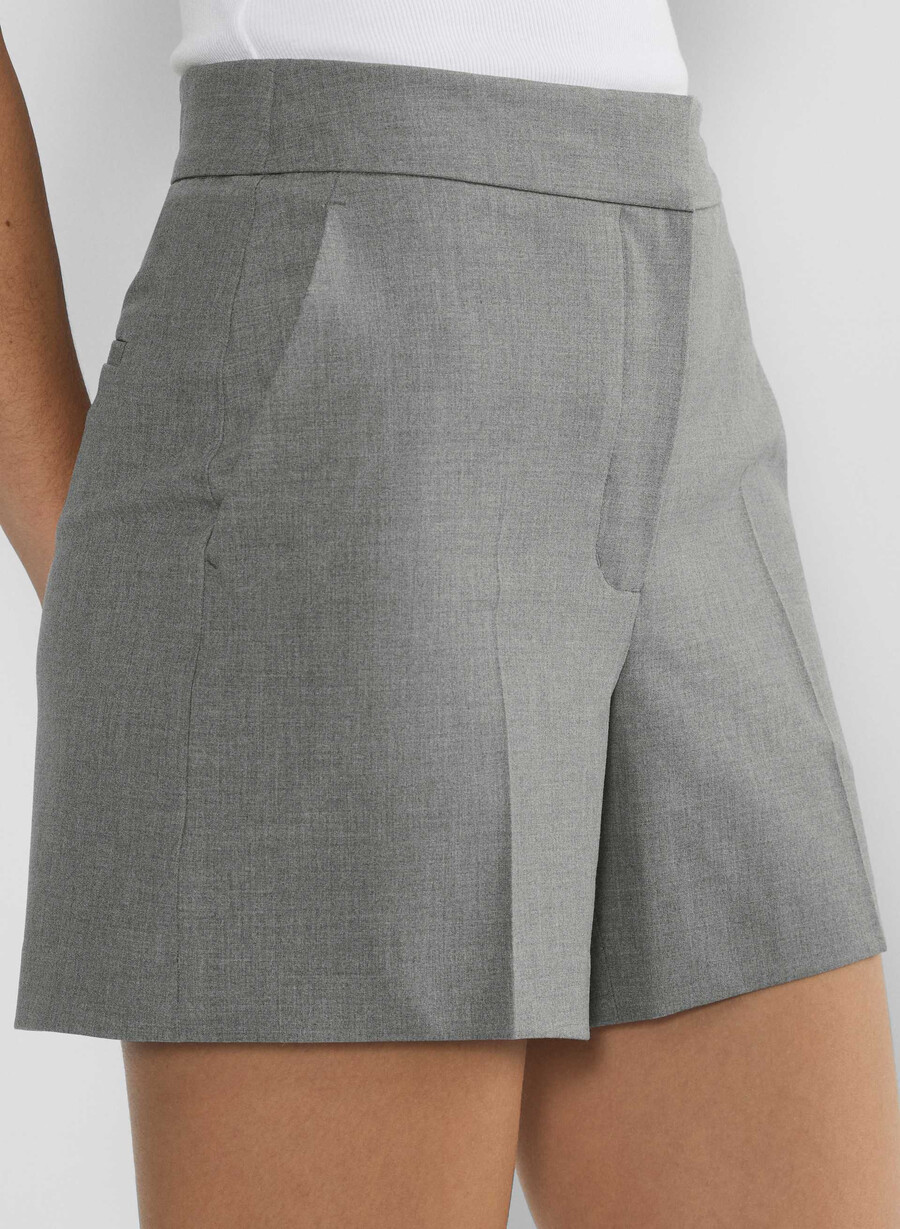 die limitless short mid-thigh - reessential light heather dark grey