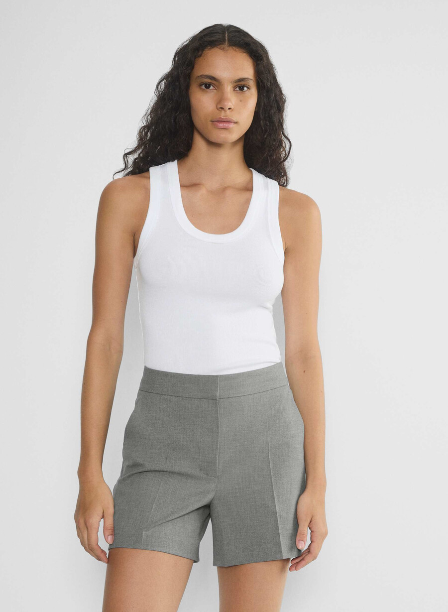 die limitless short mid-thigh - reessential light heather dark grey