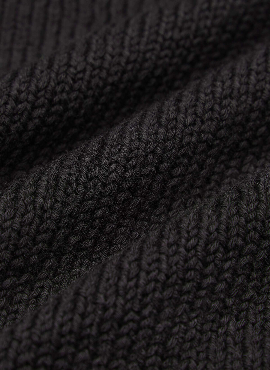 baskische hüftstrickweste schwarz