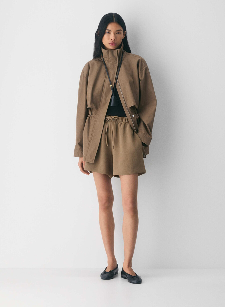 lodge short mid-thigh - crepette folio brown
