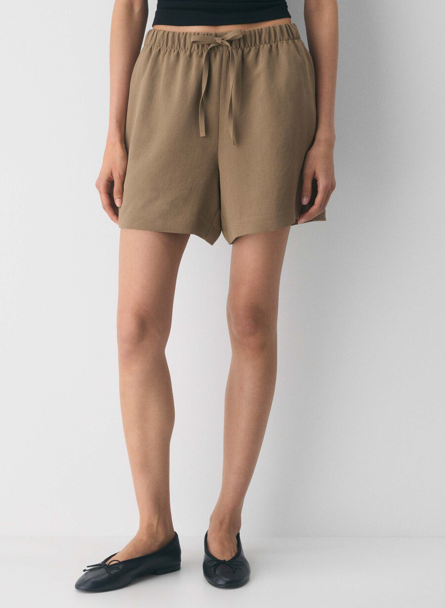 lodge short mid-thigh - crepette folio brown